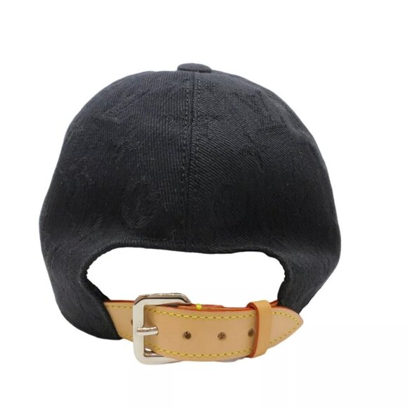 Authentic LOUIS VUITTON Newsboy Essential Cap Size:58 Hat Black Cotton #36632477 - Picture 15 of 16
